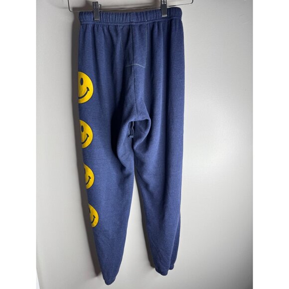 Aviator Nation Blue Smiley Face Sweatpants Joggers Size S - Picture 5 of 7